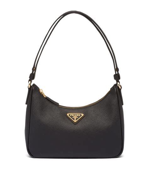 cream and black prada bag|Prada shoulder bag price.